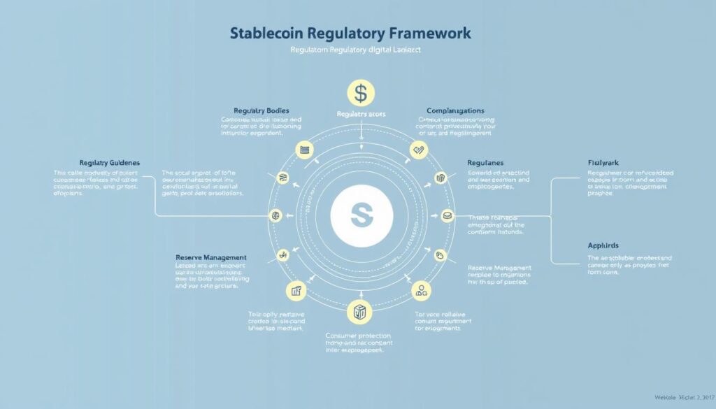 Stablecoin regulatory framework infographic