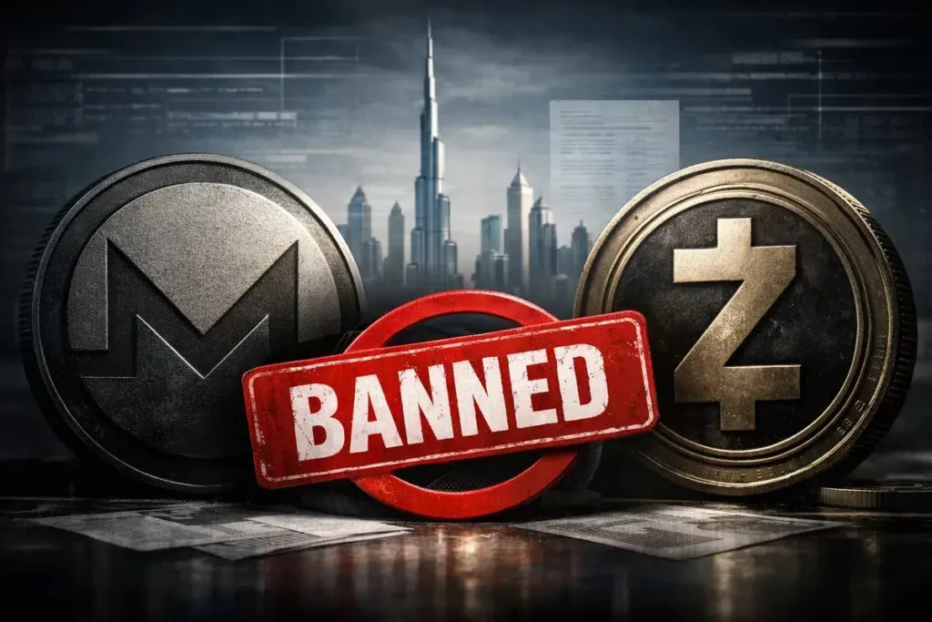 Dubai Ban Privacy Tokens: Monero & Zcash Banned in DIFC